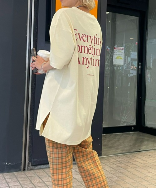 CIAOPANIC（チャオパニック）の「今年のお勧めロゴTシャツ！オーバーサイズBIGプリントTEE（Tシャツ/カットソー・レディース・グレー/ピンク/グリーン/アイボリー・FREE）」の10枚目の写真