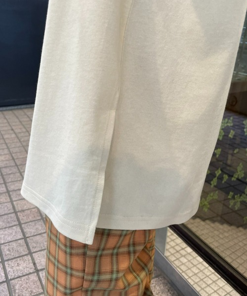 CIAOPANIC（チャオパニック）の「今年のお勧めロゴTシャツ！オーバーサイズBIGプリントTEE（Tシャツ/カットソー・レディース・グレー/ピンク/グリーン/アイボリー・FREE）」の13枚目の写真