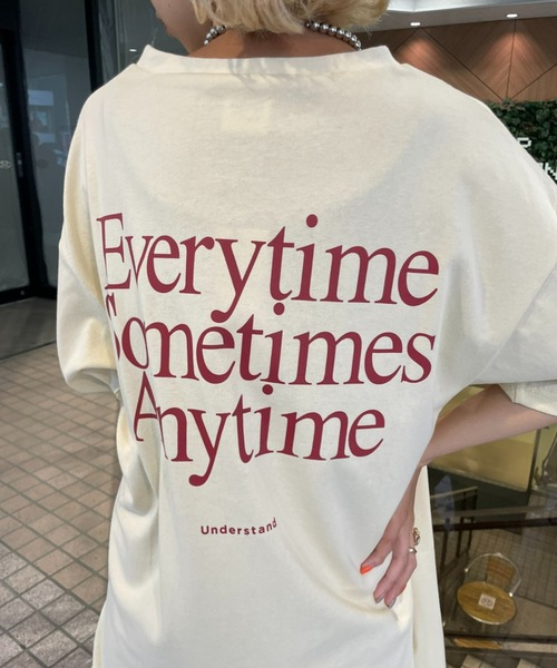 CIAOPANIC（チャオパニック）の「今年のお勧めロゴTシャツ！オーバーサイズBIGプリントTEE（Tシャツ/カットソー・レディース・グレー/ピンク/グリーン/アイボリー・FREE）」の15枚目の写真