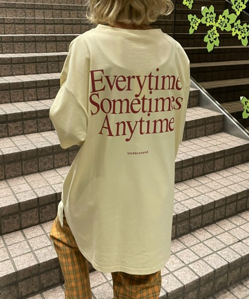 CIAOPANIC（チャオパニック）の「今年のお勧めロゴTシャツ！オーバーサイズBIGプリントTEE（Tシャツ/カットソー・レディース・グレー/ピンク/グリーン/アイボリー・FREE）」の17枚目の写真