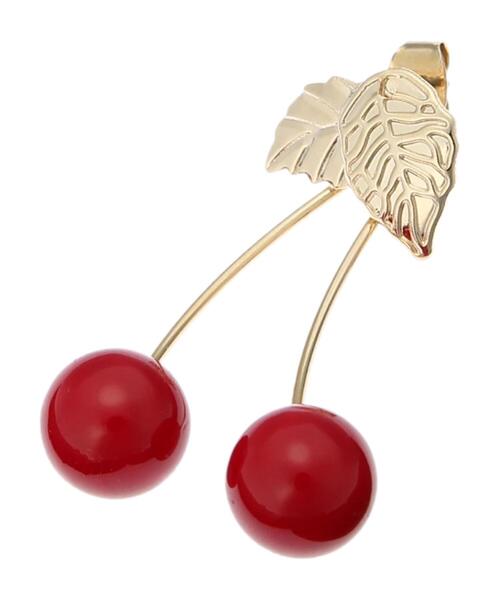 Maison de FLEUR（メゾンドフルール）の「サクランボピアス（ピアス（両耳用）・レディース・ホワイト/レッド・FREE）」の6枚目の写真