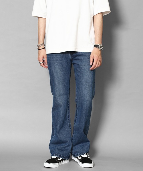 CERCA(チェルカ)の「RS/デニムフレアパンツ(デニムパンツ・メンズ・ブルー/ライトブルー・X-LARGE/MEDIUM/LARGE)」の1枚目の写真