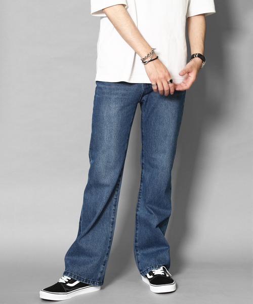 CERCA(チェルカ)の「RS/デニムフレアパンツ(デニムパンツ・メンズ・ブルー/ライトブルー・X-LARGE/MEDIUM/LARGE)」の3枚目の写真