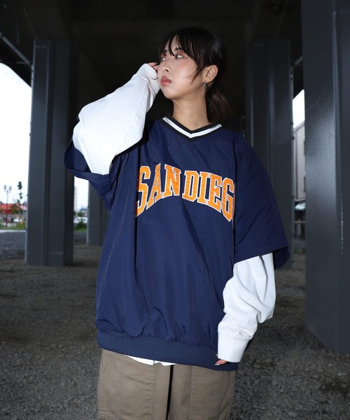 ZIP FIVE（ジップファイブ）の「【loot box】 半袖Vネックナイロンプルオーバー（その他トップス・メンズ・オフホワイト/ブラック/ネイビー/ブルーグリーン/イエロー・MEDIUM/LARGE）」の3枚目の写真