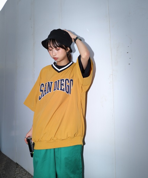 ZIP FIVE（ジップファイブ）の「【loot box】 半袖Vネックナイロンプルオーバー（その他トップス・メンズ・オフホワイト/ブラック/ネイビー/ブルーグリーン/イエロー・MEDIUM/LARGE）」の5枚目の写真