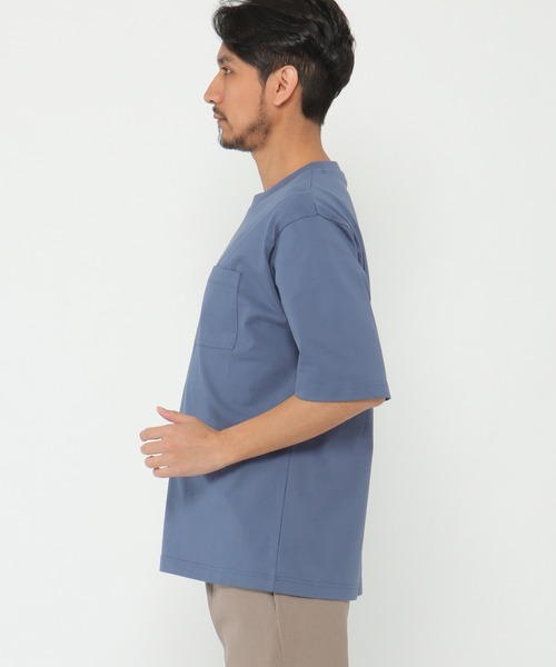 ikka（イッカ）の「ヒヤットクルーネックＴシャツ（Tシャツ/カットソー・メンズ・ライトグレー/ネイビー/ブルー/グリーン・S/M/L/XL）」の11枚目の写真