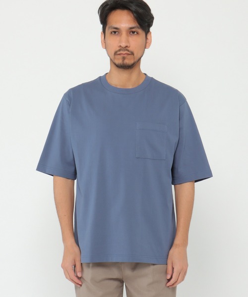 ikka（イッカ）の「ヒヤットクルーネックＴシャツ（Tシャツ/カットソー・メンズ・ライトグレー/ネイビー/ブルー/グリーン・S/M/L/XL）」の18枚目の写真