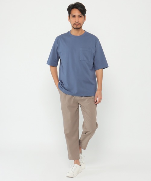 ikka（イッカ）の「ヒヤットクルーネックＴシャツ（Tシャツ/カットソー・メンズ・ライトグレー/ネイビー/ブルー/グリーン・S/M/L/XL）」の7枚目の写真