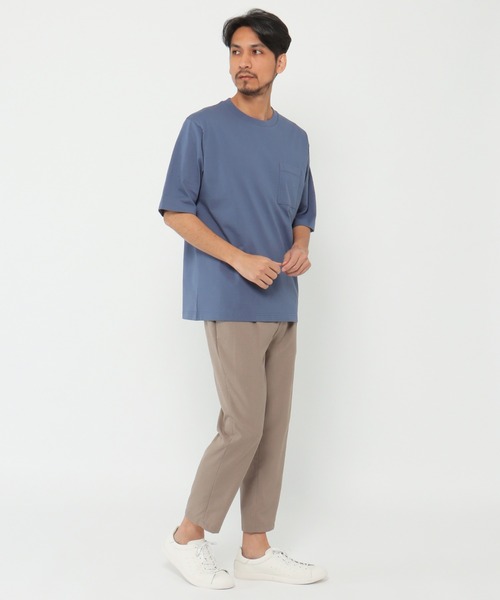 ikka（イッカ）の「ヒヤットクルーネックＴシャツ（Tシャツ/カットソー・メンズ・ライトグレー/ネイビー/ブルー/グリーン・S/M/L/XL）」の5枚目の写真
