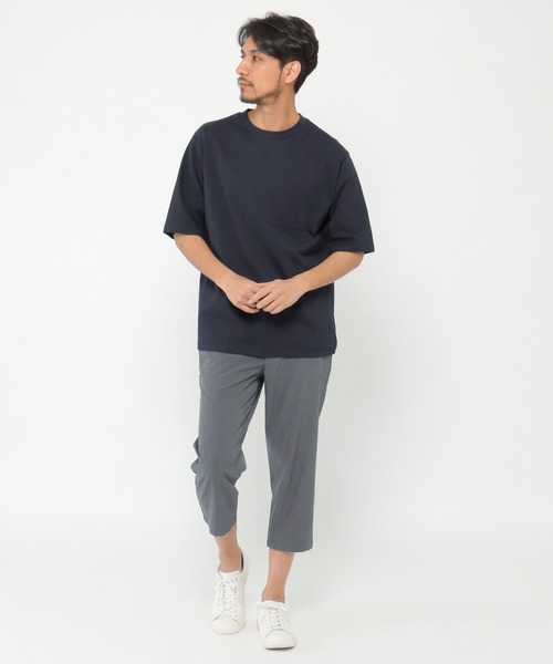 ikka（イッカ）の「ヒヤットクルーネックＴシャツ（Tシャツ/カットソー・メンズ・ライトグレー/ネイビー/ブルー/グリーン・S/M/L/XL）」の13枚目の写真