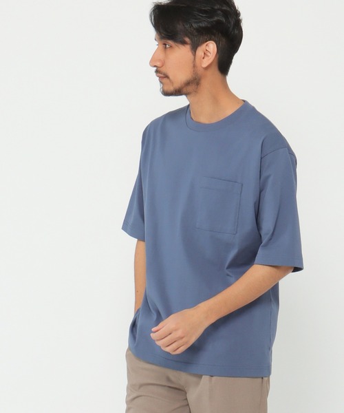 ikka（イッカ）の「ヒヤットクルーネックＴシャツ（Tシャツ/カットソー・メンズ・ライトグレー/ネイビー/ブルー/グリーン・S/M/L/XL）」の15枚目の写真