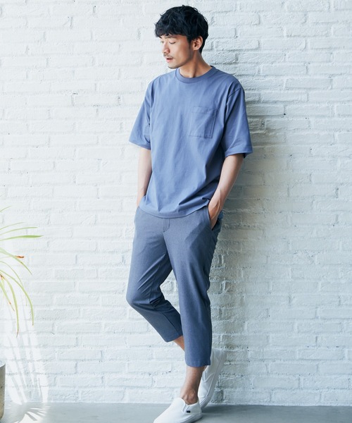 ikka（イッカ）の「ヒヤットクルーネックＴシャツ（Tシャツ/カットソー・メンズ・ライトグレー/ネイビー/ブルー/グリーン・S/M/L/XL）」の20枚目の写真
