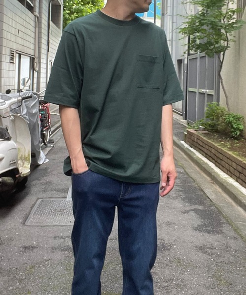 ikka（イッカ）の「ヒヤットクルーネックＴシャツ（Tシャツ/カットソー・メンズ・ライトグレー/ネイビー/ブルー/グリーン・S/M/L/XL）」の22枚目の写真