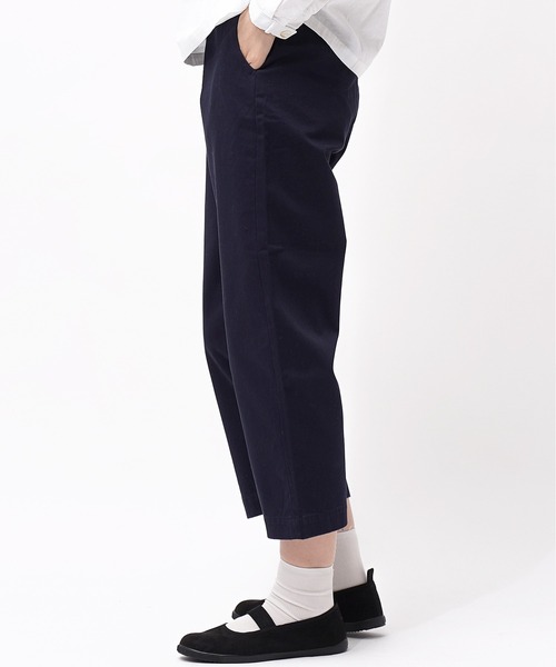GRANDMA MAMA DAUGHTER（グランマママドーター）の「【 GRANDMA MAMA DAUGHTER / グランマ ママ ドーター 】 # ワンタックチノパンツ GP267 KTC（チノパンツ・レディース・ネイビー/ベージュ・000/1）」の10枚目の写真