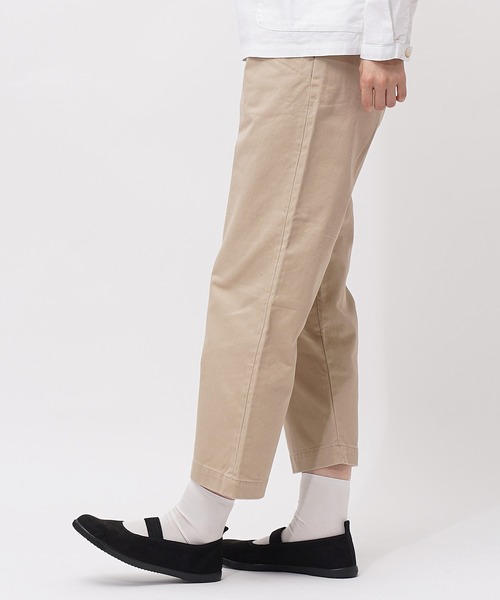 GRANDMA MAMA DAUGHTER（グランマママドーター）の「【 GRANDMA MAMA DAUGHTER / グランマ ママ ドーター 】 # ワンタックチノパンツ GP267 KTC（チノパンツ・レディース・ネイビー/ベージュ・000/1）」の5枚目の写真