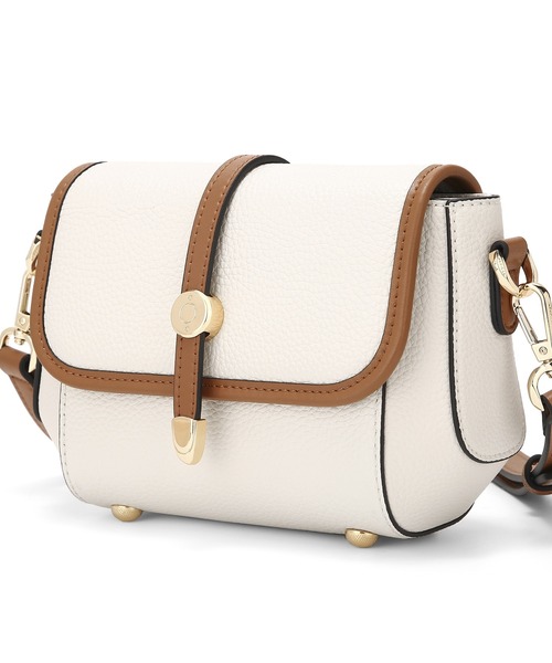 SAISON DE PAPILLON（セゾンドパピヨン）の「コンパクト　本革ショルダーバッグ バイカラー配色 高級感 レザー（ショルダーバッグ・レディース・オフホワイト・フリー）」の15枚目の写真