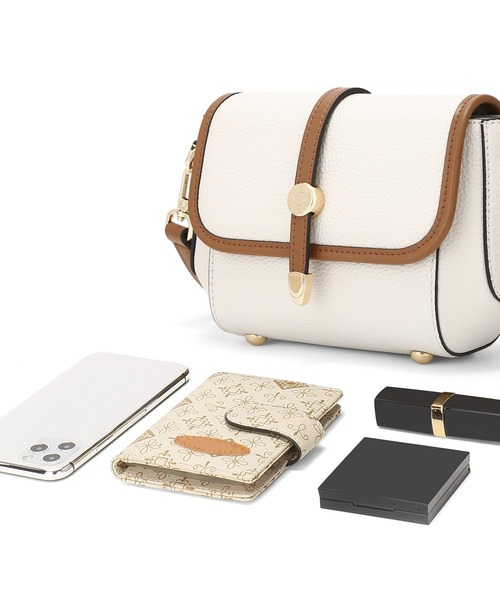 SAISON DE PAPILLON（セゾンドパピヨン）の「コンパクト　本革ショルダーバッグ バイカラー配色 高級感 レザー（ショルダーバッグ・レディース・オフホワイト・フリー）」の16枚目の写真