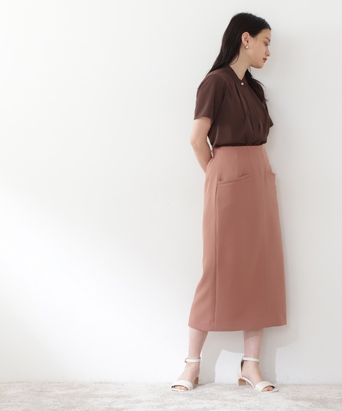 N.（N. Natural Beauty Basic）（エヌエヌナチュラルビューティーベーシック）の「【S Size Line】◆ハイウエストタイトスカート（スカート・レディース・ダークブラウン/グリーン/スモークピンク・SMALL/MEDIUM）」の6枚目の写真