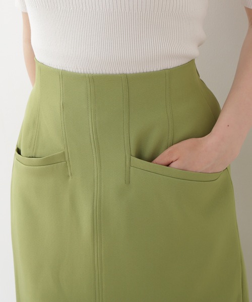 N.（N. Natural Beauty Basic）（エヌエヌナチュラルビューティーベーシック）の「【S Size Line】◆ハイウエストタイトスカート（スカート・レディース・ダークブラウン/グリーン/スモークピンク・SMALL/MEDIUM）」の5枚目の写真