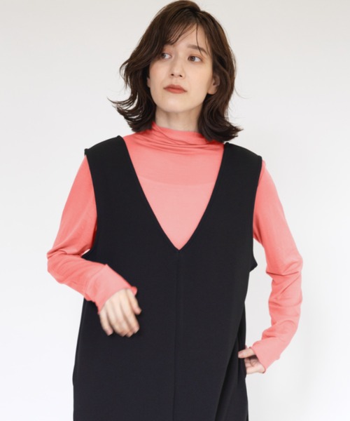 シアーハイネックプルオーバー