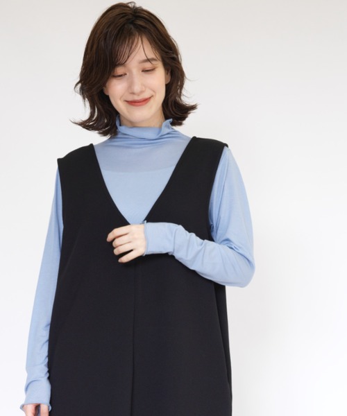 シアーハイネックプルオーバー