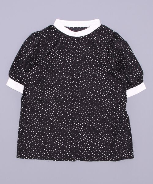 Te chichi TERRASSE(テチチテラス)の「バイカラーブラウス(シャツ/ブラウス・レディース・ホワイト/ブラック/オフホワイト/キナリ・フリ-)」の2枚目の写真