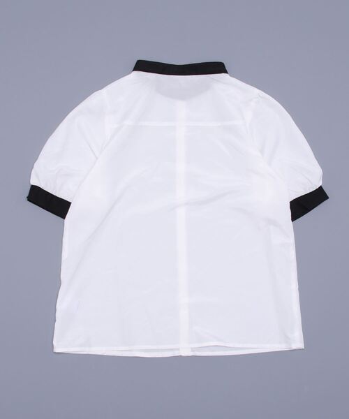 Te chichi TERRASSE(テチチテラス)の「バイカラーブラウス(シャツ/ブラウス・レディース・ホワイト/ブラック/オフホワイト/キナリ・フリ-)」の5枚目の写真