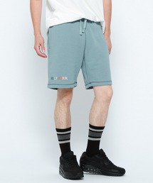 コントラストステッチスウェットショートパンツ