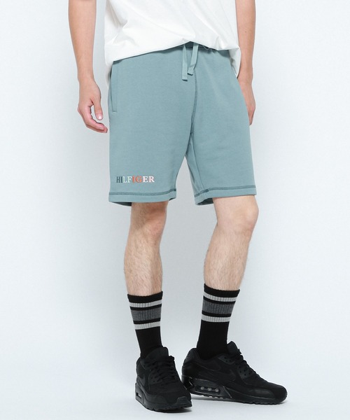 TOMMY HILFIGER（トミーヒルフィガー）の「コントラストステッチスウェットショートパンツ（スウェットパンツ・メンズ・ベージュ/ネイビー/ブルー/ピンク・SMALL/MEDIUM/LARGE/X-LARGE）」の3枚目の写真