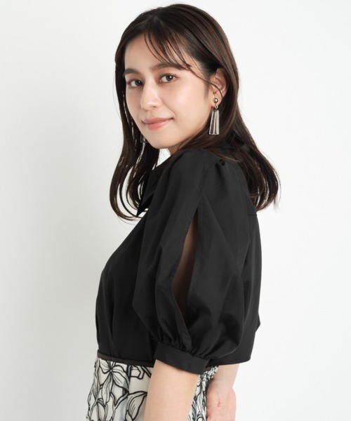 Mystrada（マイストラーダ）の「クロップド刺繍シャツ（シャツ