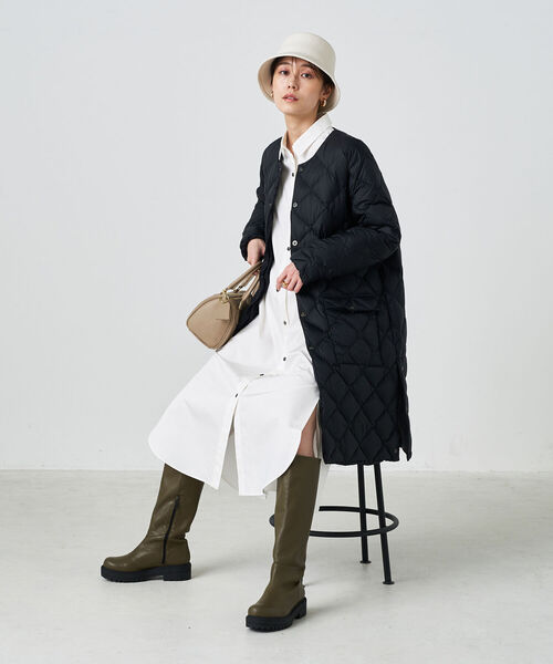 TAION(タイオン)の「◇【WEB限定】【TAION/タイオン】別注キルティングダウン(ダウンジャケット/コート・レディース・ベージュ/ブラック・S/M)」の17枚目の写真