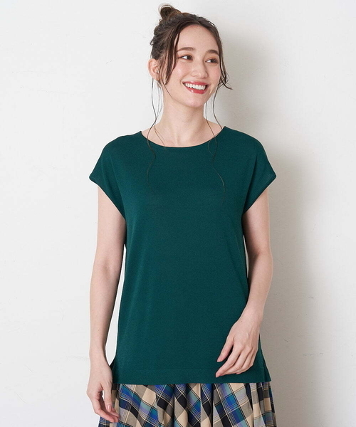 OFUON le MK(オフオンルエムケー)の「【洗える】フレンチスリーブニット(ニット/セーター・レディース・ブラック/ネイビー/グリーン・38)」の10枚目の写真