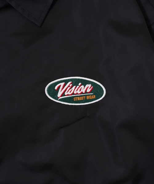 VISION STREET WEAR（ヴィジョンストリートウェア）の「【VISION STREET WEAR】ビッグシルエット ワッペンコーチジャケット（ブルゾン・レディース・グリーン/ブラック/ネイビー・MEDIUM/LARGE/X-LARGE）」の12枚目の写真