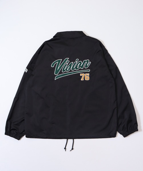 VISION STREET WEAR（ヴィジョンストリートウェア）の「【VISION STREET WEAR】ビッグシルエット ワッペンコーチジャケット（ブルゾン・レディース・グリーン/ブラック/ネイビー・MEDIUM/LARGE/X-LARGE）」の5枚目の写真