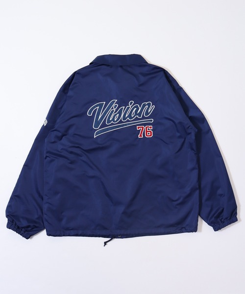 VISION STREET WEAR（ヴィジョンストリートウェア）の「【VISION STREET WEAR】ビッグシルエット ワッペンコーチジャケット（ブルゾン・レディース・グリーン/ブラック/ネイビー・MEDIUM/LARGE/X-LARGE）」の7枚目の写真