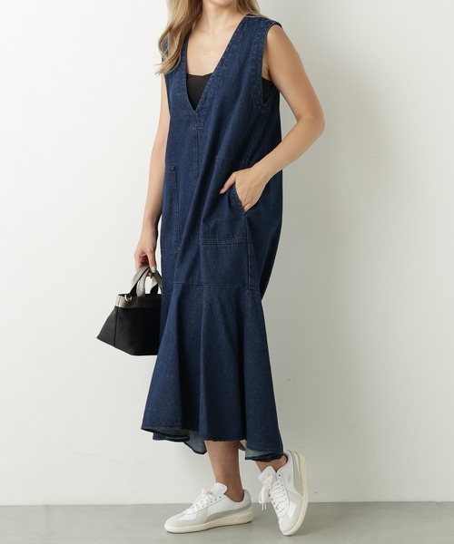 OUVRAGE CLASSE（ウヴラージュクラス）の「【オンライン限定】デニムワンピース（ワンピース・レディース・ブラック/グレー/ブルー・FREE）」の3枚目の写真