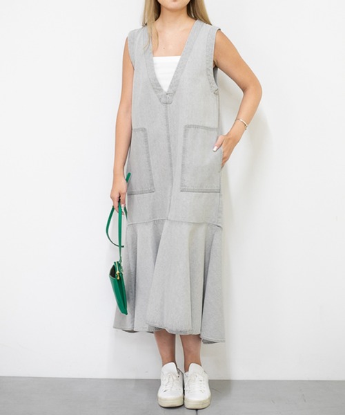 OUVRAGE CLASSE（ウヴラージュクラス）の「【オンライン限定】デニムワンピース（ワンピース・レディース・ブラック/グレー/ブルー・FREE）」の18枚目の写真