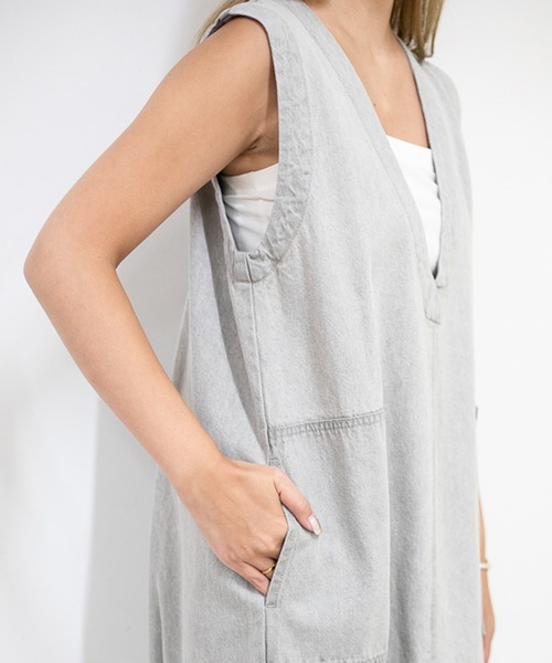 OUVRAGE CLASSE（ウヴラージュクラス）の「【オンライン限定】デニムワンピース（ワンピース・レディース・ブラック/グレー/ブルー・FREE）」の22枚目の写真