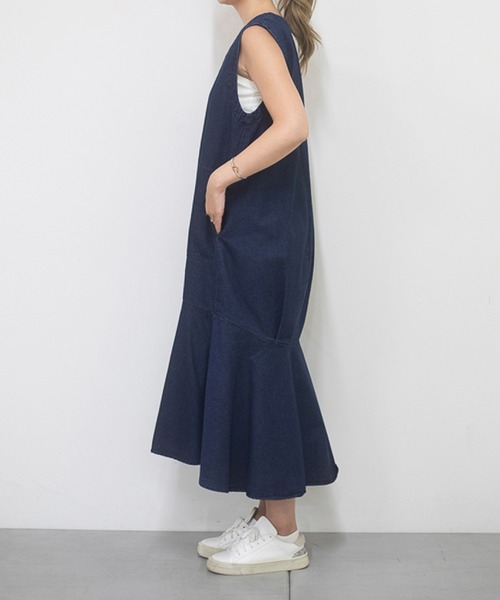 OUVRAGE CLASSE（ウヴラージュクラス）の「【オンライン限定】デニムワンピース（ワンピース・レディース・ブラック/グレー/ブルー・FREE）」の21枚目の写真