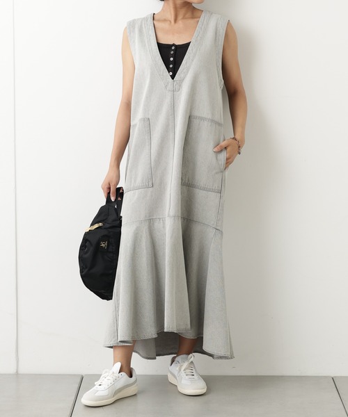 OUVRAGE CLASSE（ウヴラージュクラス）の「【オンライン限定】デニムワンピース（ワンピース・レディース・ブラック/グレー/ブルー・FREE）」の7枚目の写真