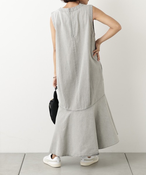 OUVRAGE CLASSE（ウヴラージュクラス）の「【オンライン限定】デニムワンピース（ワンピース・レディース・ブラック/グレー/ブルー・FREE）」の8枚目の写真