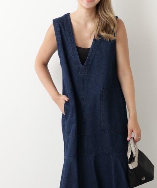 OUVRAGE CLASSE（ウヴラージュクラス）の「【オンライン限定】デニムワンピース（ワンピース・レディース・ブラック/グレー/ブルー・FREE）」の14枚目の写真