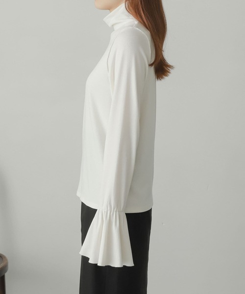 SENSE OF PLACE by URBAN RESEARCH（センスオブプレイスバイアーバンリサーチ）の「フレアスリーブカットソー（Tシャツ/カットソー・レディース・アイボリー/マスタード/ブラック・ONE）」の11枚目の写真