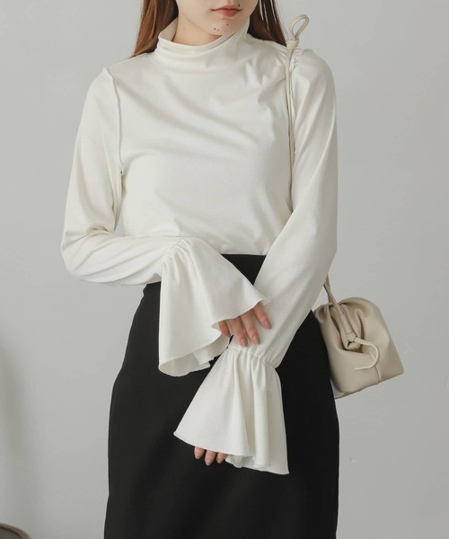 SENSE OF PLACE by URBAN RESEARCH（センスオブプレイスバイアーバンリサーチ）の「フレアスリーブカットソー（Tシャツ/カットソー・レディース・アイボリー/マスタード/ブラック・ONE）」の17枚目の写真