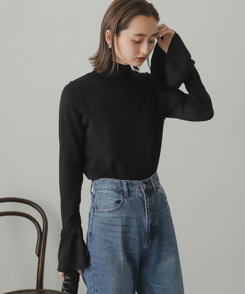 SENSE OF PLACE by URBAN RESEARCH（センスオブプレイスバイアーバンリサーチ）の「フレアスリーブカットソー（Tシャツ/カットソー・レディース・アイボリー/マスタード/ブラック・ONE）」の9枚目の写真