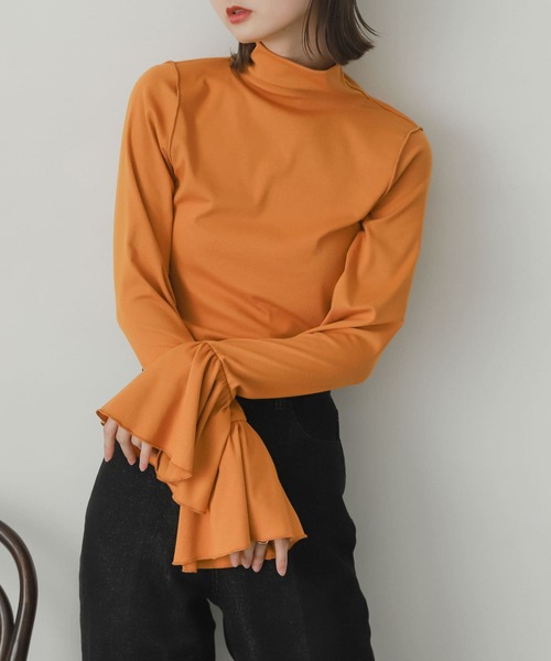 SENSE OF PLACE by URBAN RESEARCH（センスオブプレイスバイアーバンリサーチ）の「フレアスリーブカットソー（Tシャツ/カットソー・レディース・アイボリー/マスタード/ブラック・ONE）」の20枚目の写真