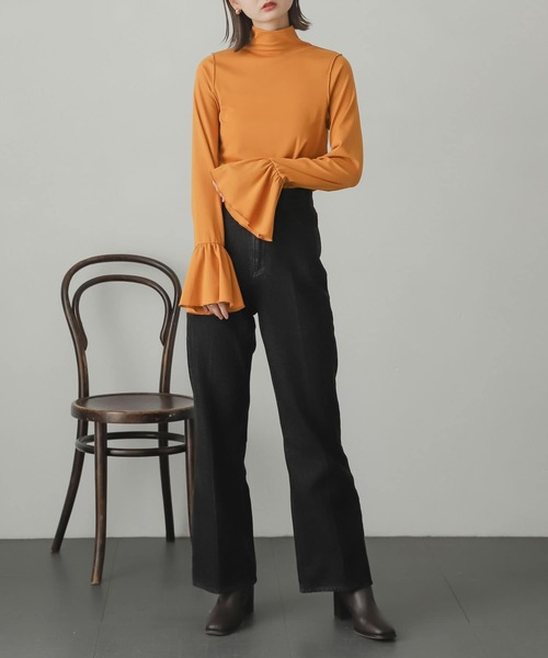 SENSE OF PLACE by URBAN RESEARCH（センスオブプレイスバイアーバンリサーチ）の「フレアスリーブカットソー（Tシャツ/カットソー・レディース・アイボリー/マスタード/ブラック・ONE）」の5枚目の写真