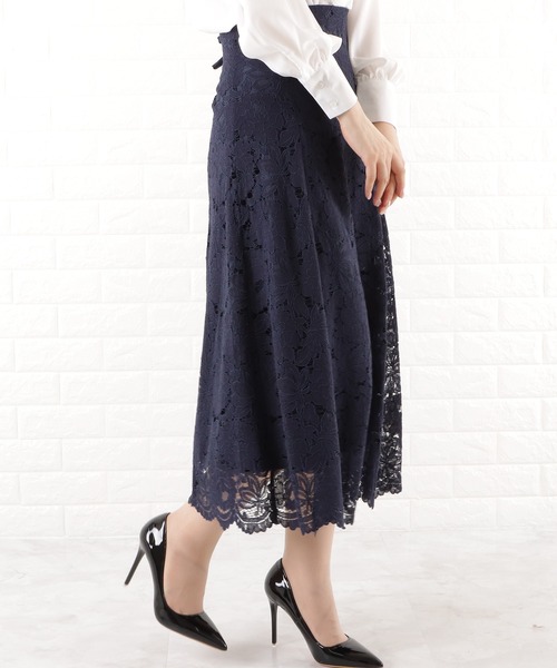 Lace Ladies(レースレディース)の「総レーススカート バックレースアップ(スカート・レディース・ブラック/ネイビー/グレー/ピンク・FREE)」の19枚目の写真