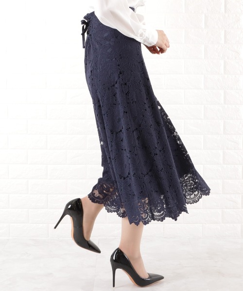 e pocaレース ネイビー スカート CREDONA - 【25AW】VENEZIA LACE