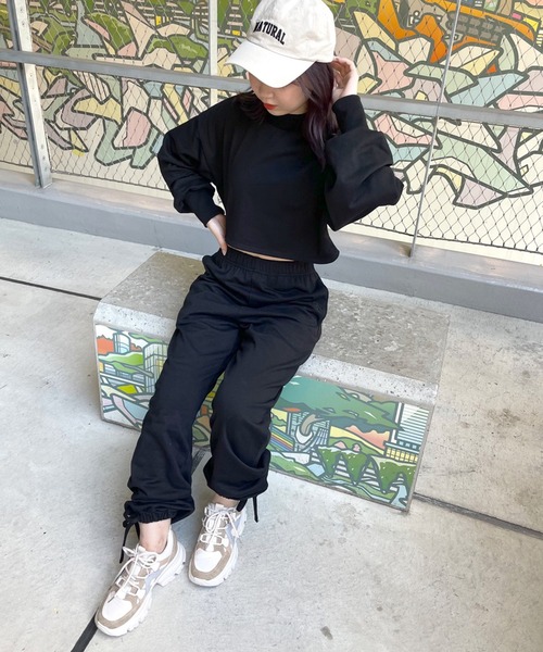 OLIVE des OLIVE（オリーブデオリーブ）の「スウェットパンツ（スウェットパンツ・レディース・ブラック/パープル/ピンク・FREE）」の6枚目の写真